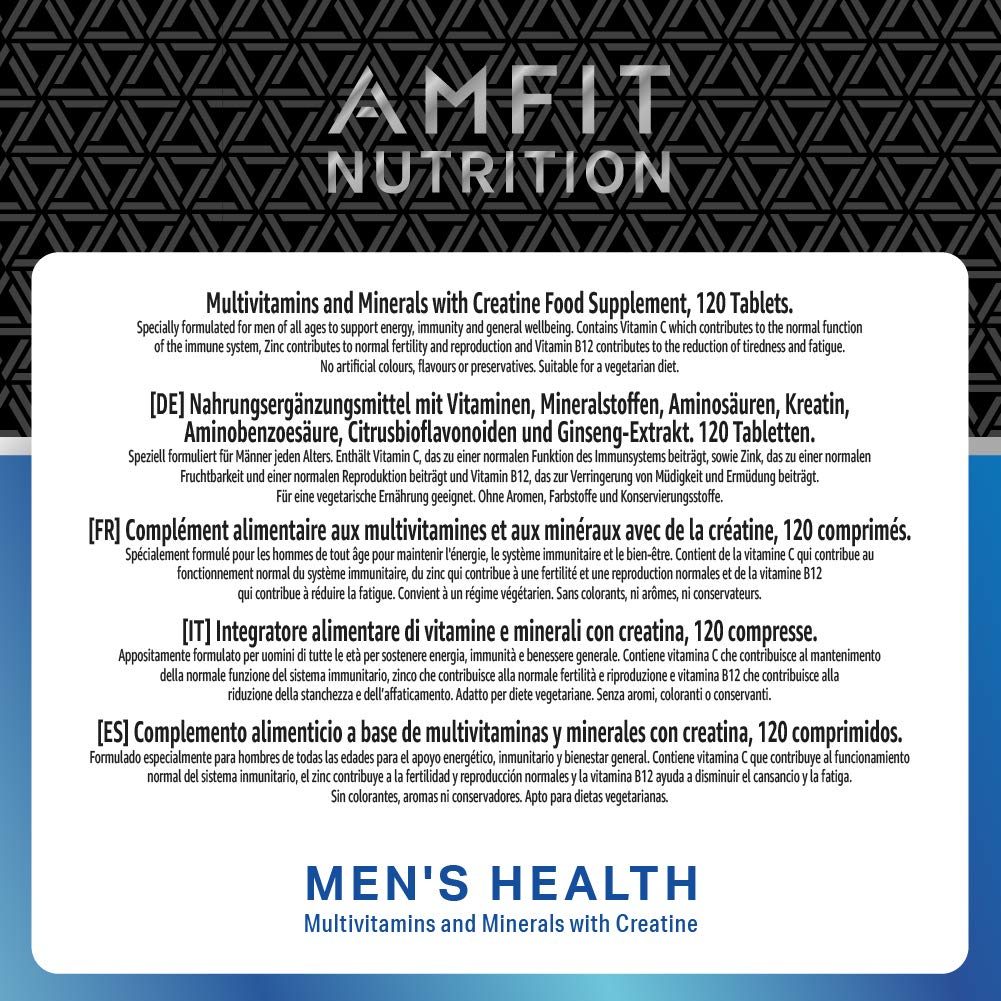 Amazon Brand - Amfit Nutrition Men's Health - 120 Capsules