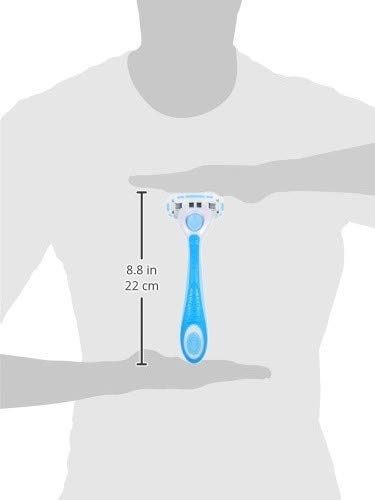 Solimo 5-Blade Razor for Women, Handle & 2 Cartridges (Cartridges fit Solimo Razor Handles only)