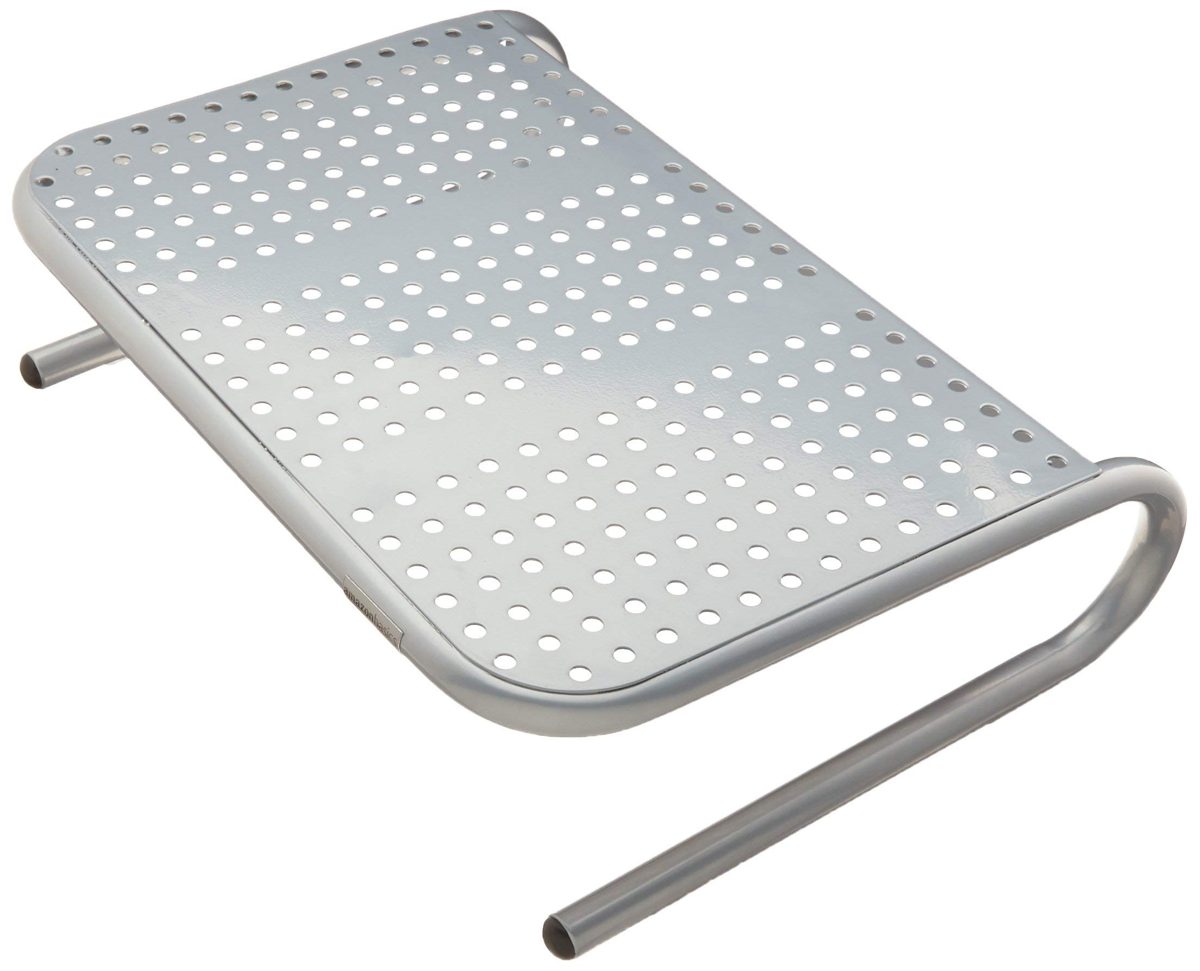 (Renewed) AmazonBasics Metal Monitor Stand - Silver