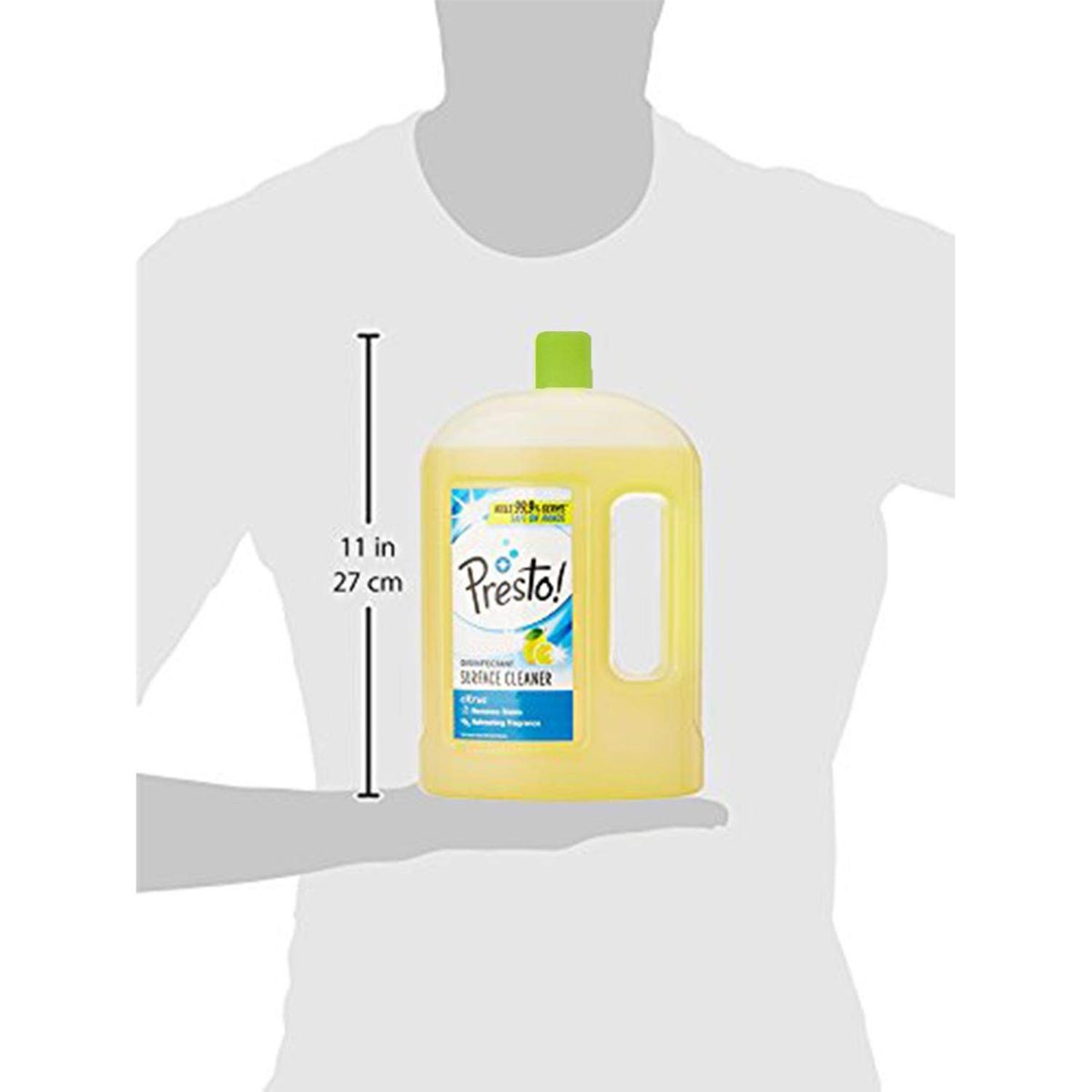 Amazon Brand - Presto! Disinfectant Floor Cleaner Citrus, 2 L