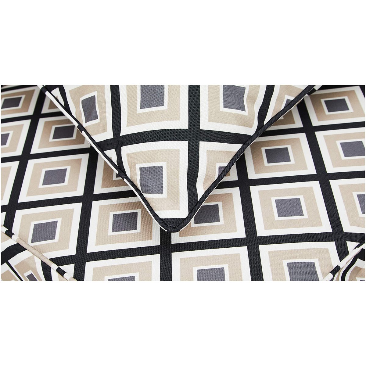Amazon Basics Deep Seat Patio Seat and Back Cushion Set - Black Geometric