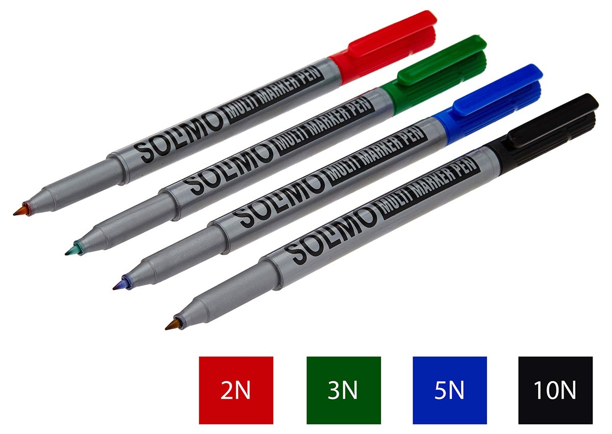 Amazon Brand - Solimo Multimarker Set (10 Black, 5 Blue, 3 Green and 2 Red)