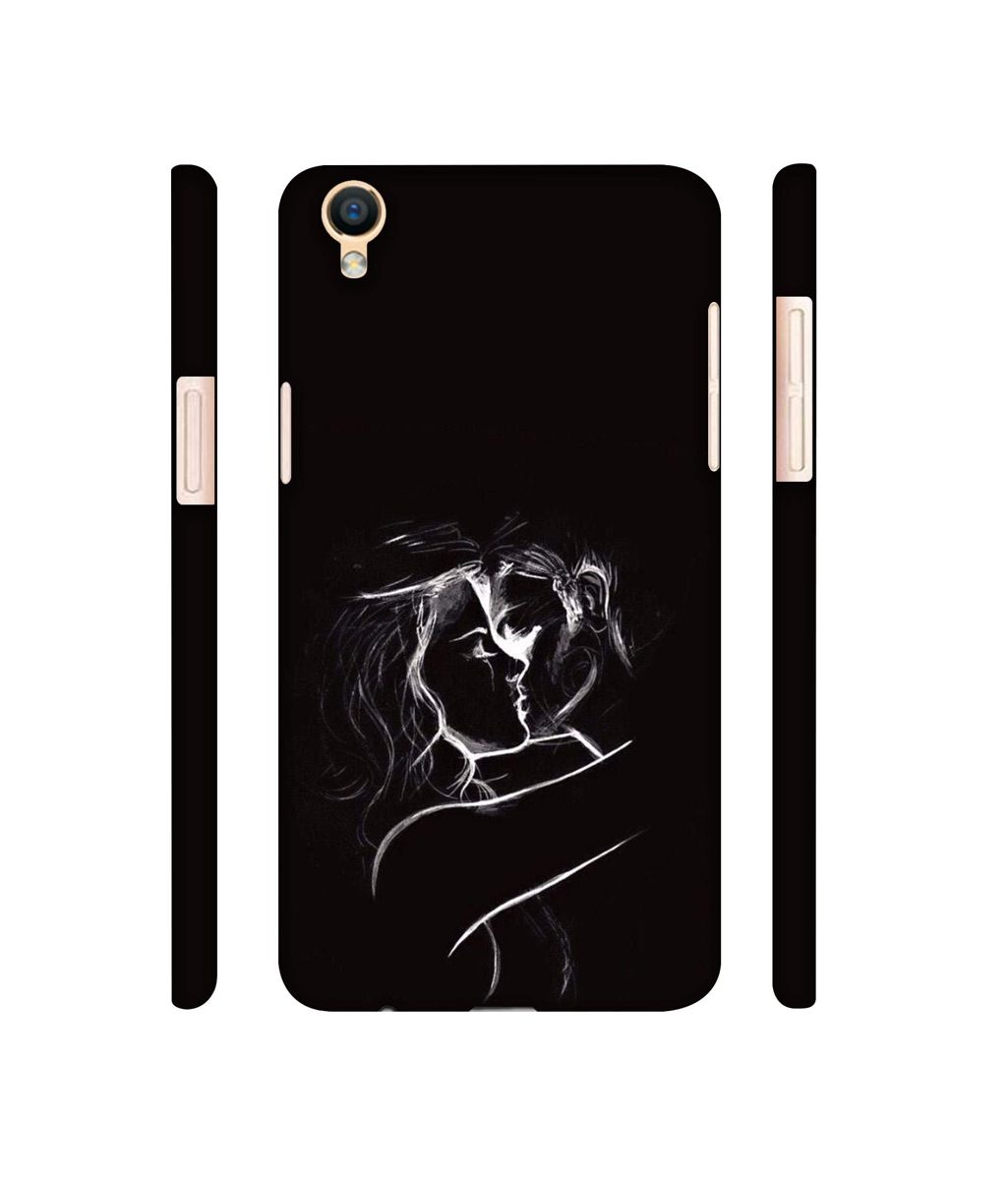 Amazon Brand - Solimo Designer Kissing Couple 3D Printed Hard Back Case Mobile Cover for Oppo F1 Plus