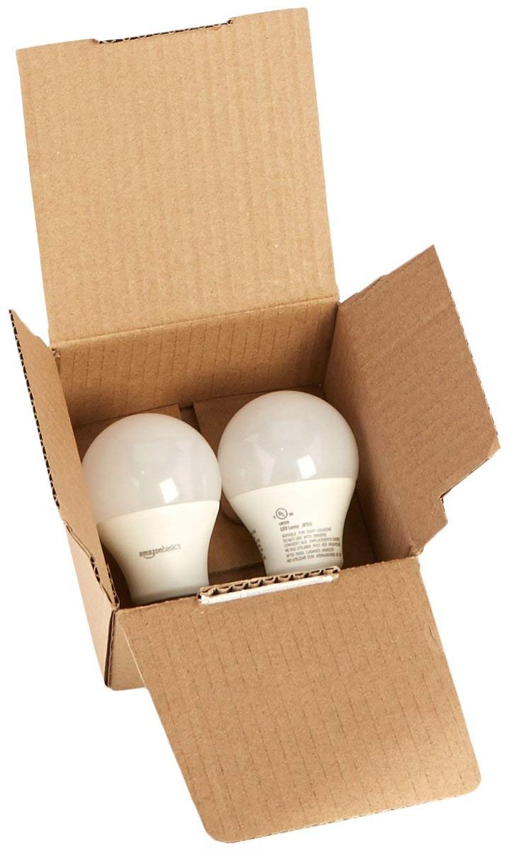 AmazonBasics 75 Watt Equivalent, Soft White, Non-Dimmable, A19 LED Light Bulb | 2-Pack (Renewed)