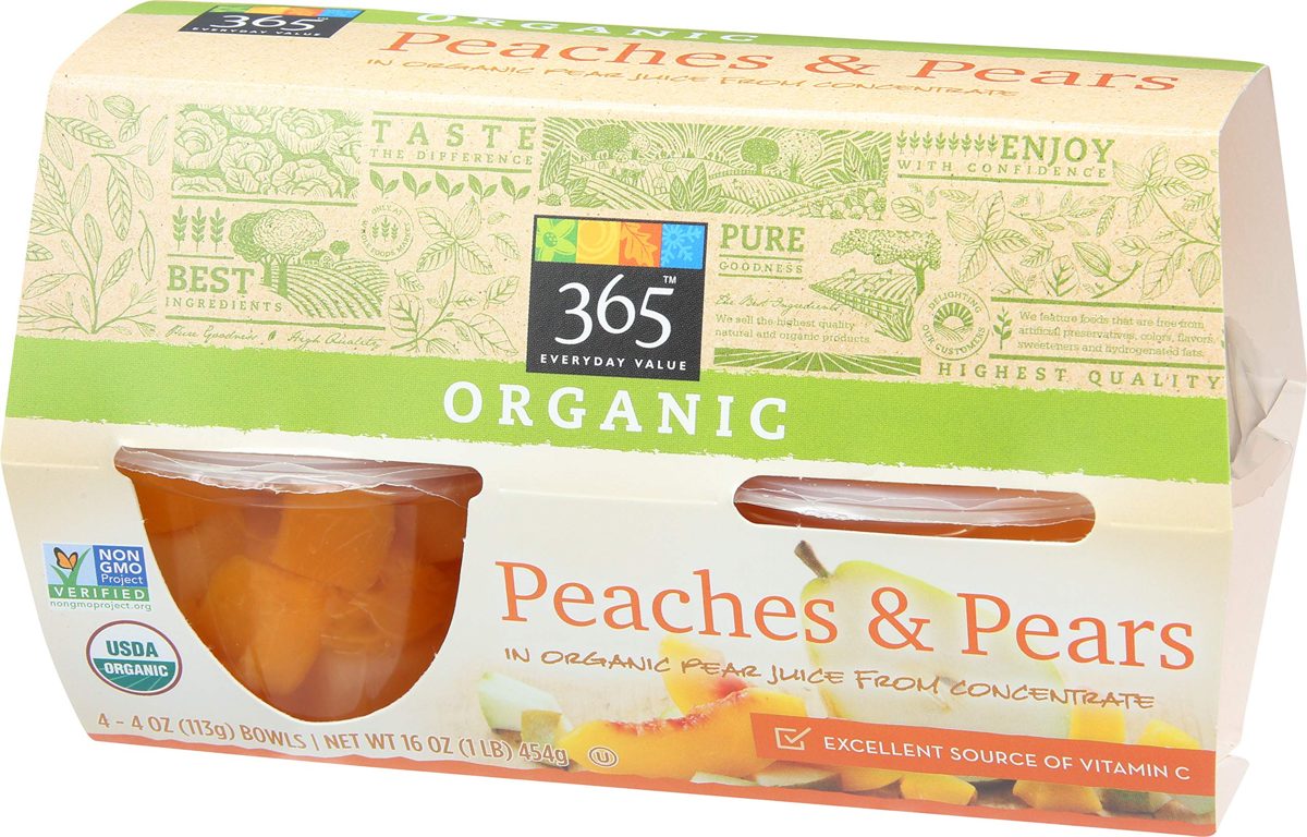 365 EVERYDAY VALUE Organic Peaches And Pears, 16 OZ