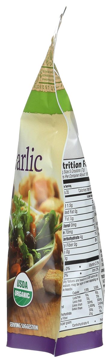 365 Everyday Value, Organic Croutons, Cheese & Garlic, 4.5 oz