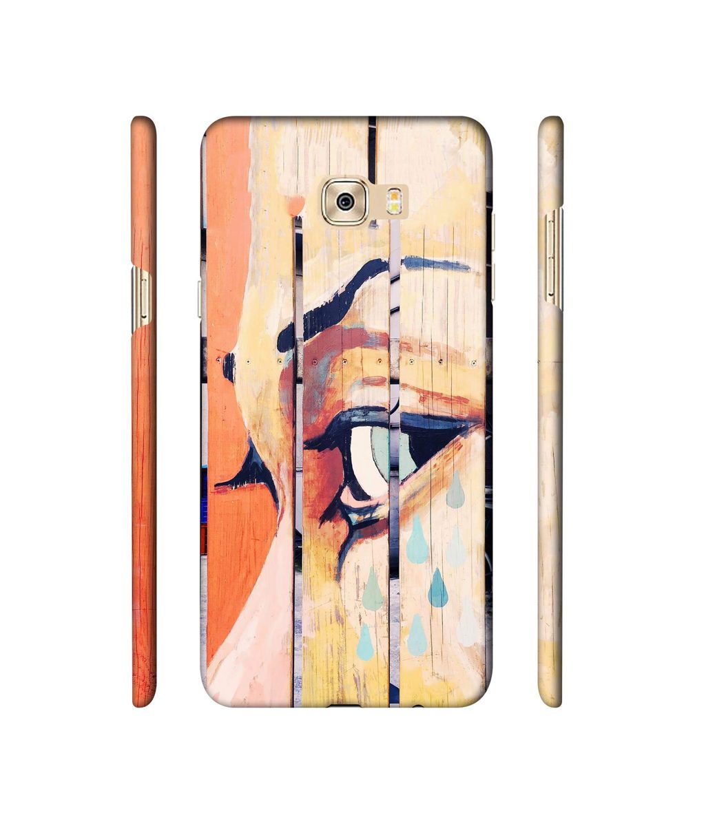 Amazon Brand - Solimo Designer Potrat On Wood 3D Printed Hard Back Case Mobile Cover for Samsung Galaxy C7 Pro