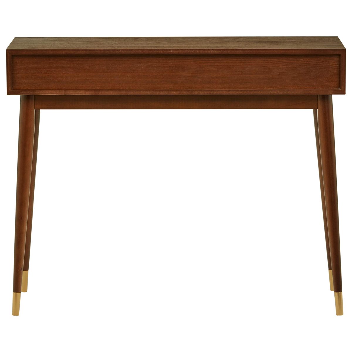 Rivet Mid-Century Modern Desk 31.5"H, Walnut Stain