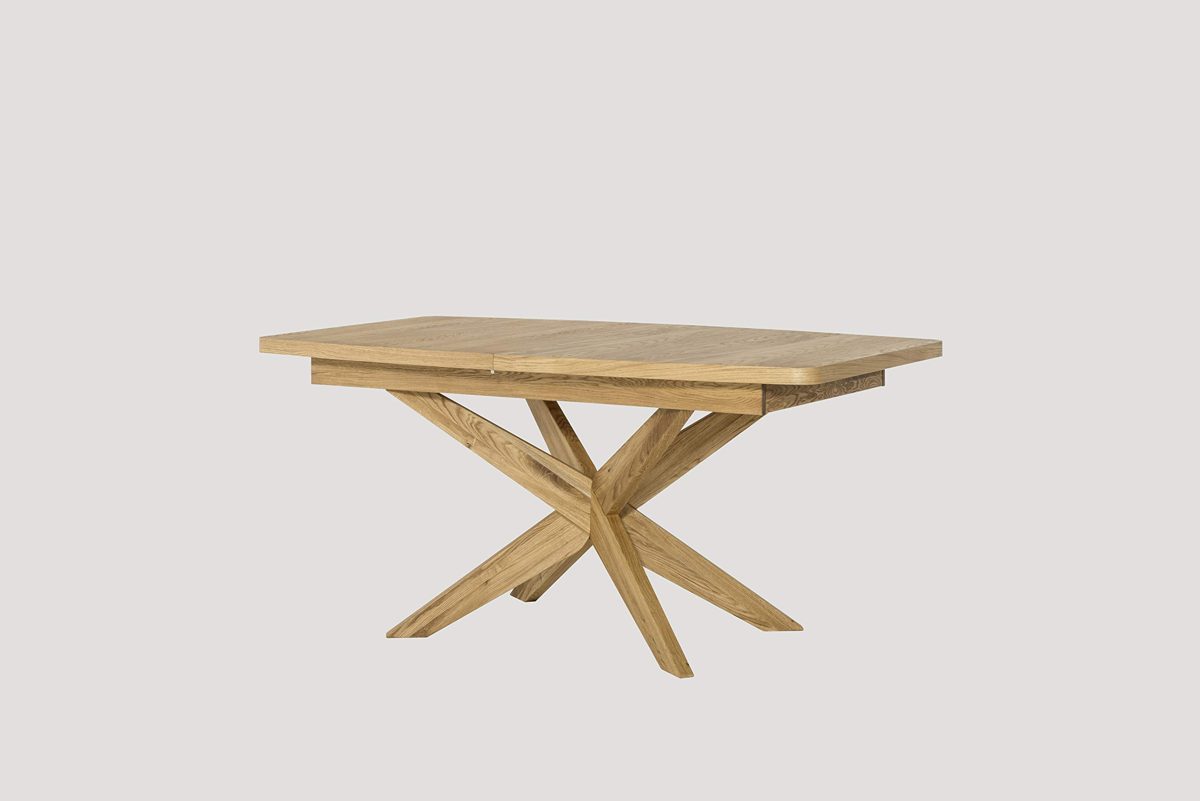 Amazon Brand - Alkove Olney Solid Wood Extendable Table, 160/210 x 77 x 95 cm, Oak with Natural Veneer