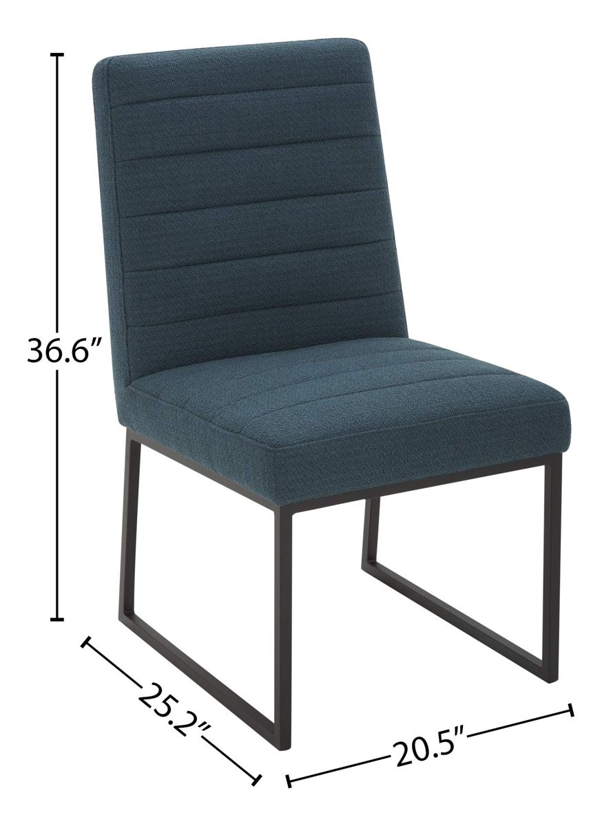 Amazon Brand – Rivet Decatur Modern Upholstered Dining Chair, 21"W, Set of 2, Juniper