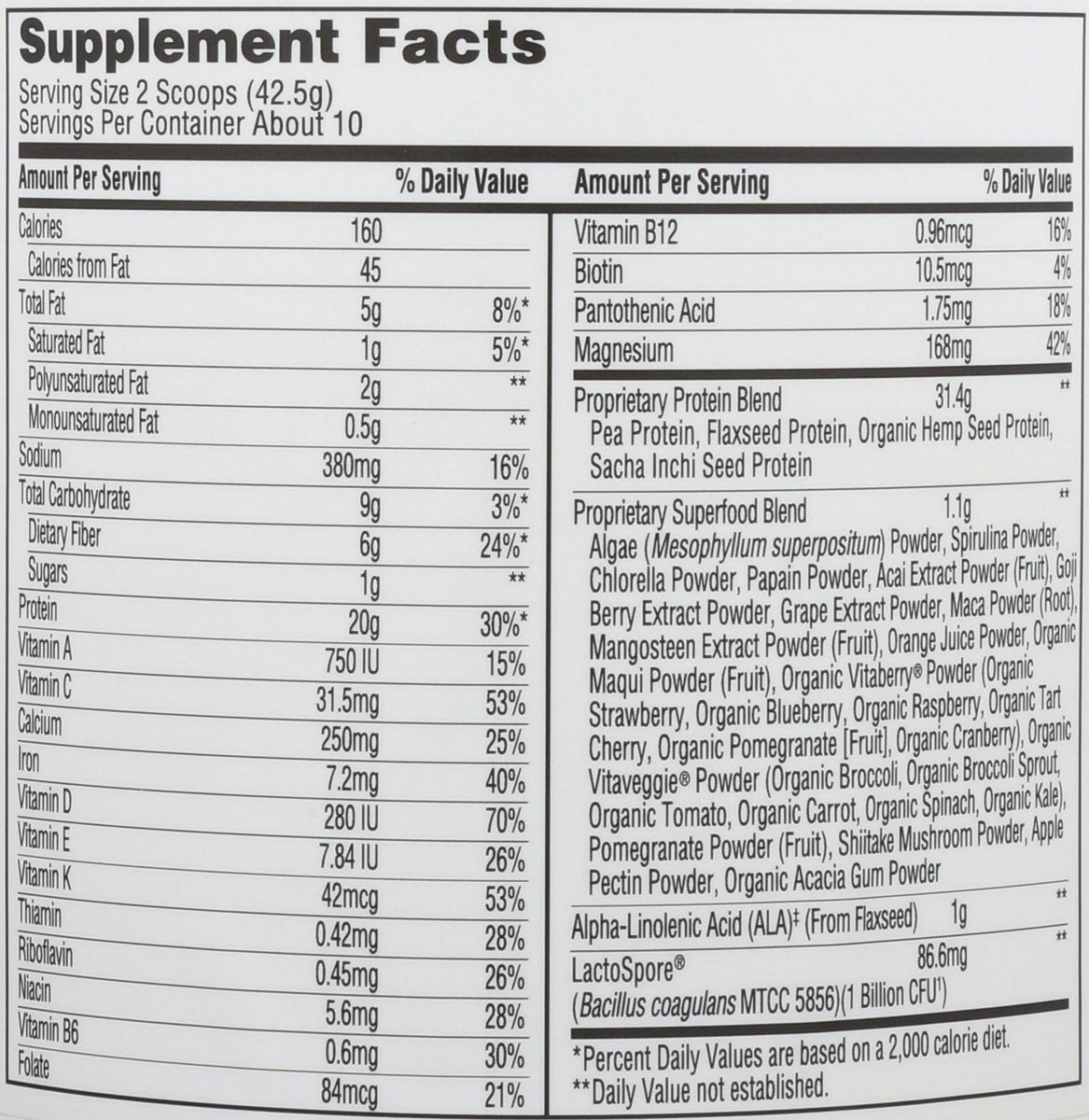 Whole Foods Market, Plant Protein All In One Coconut Almond, 15 Ounce