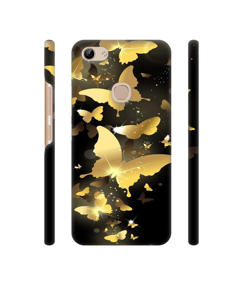 Amazon Brand - Solimo Designer Golden Butterfly Pattern 3D Printed Hard Back Case Mobile Cover for Vivo Y81