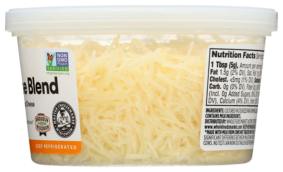 365 by Whole Foods Market, Shredded Cheese, 3 Cheese Blend, 5 Ounce (Packaging May Vary)