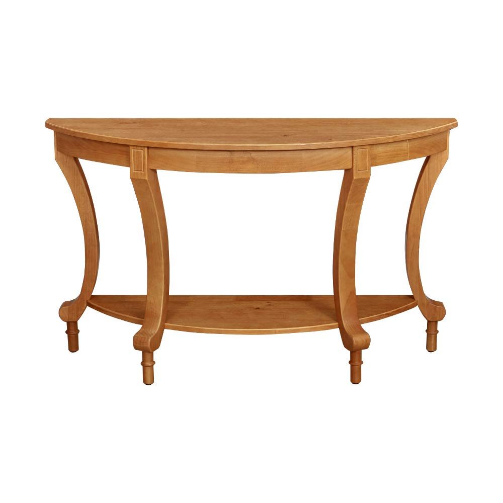 Amazon Brand – Ravenna Home Traditional Solid Pine End Table, 28'' H, Oak Finish