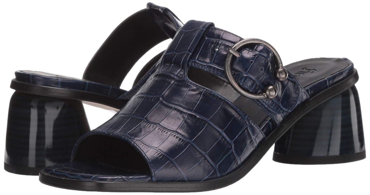 find. Amazon Brand Strappy Heel Leather Ankle Strap Sandals, Schwarz Black/Metallic, US 5