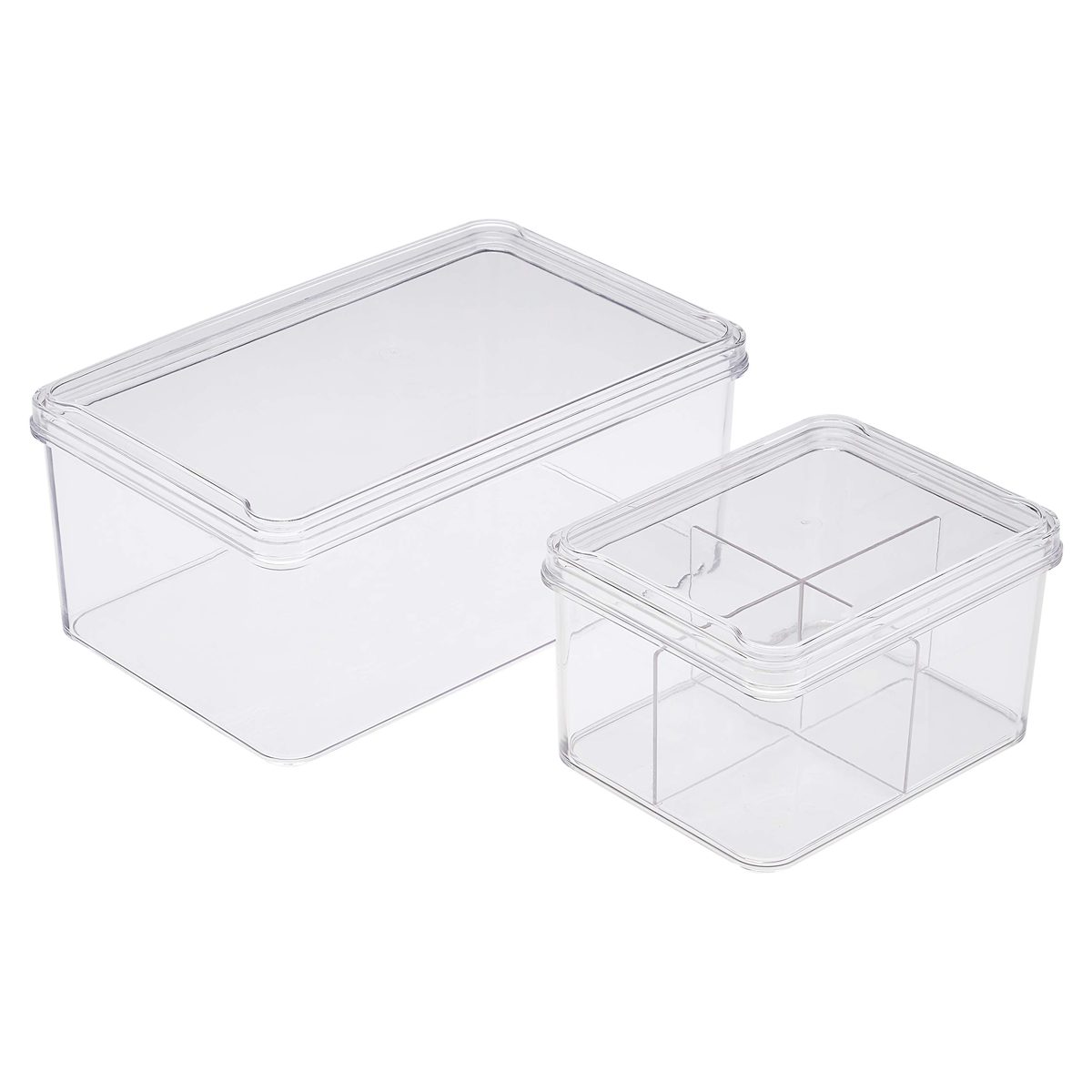 AmazonBasics Plastic Kitchen Storage Bins - Set of 4