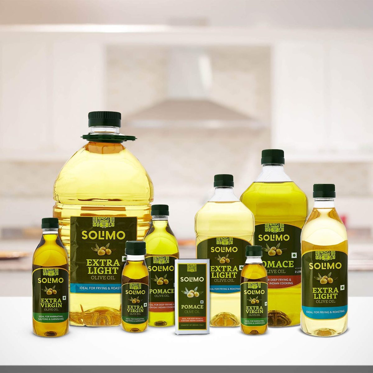 Amazon Brand - Solimo Extra Light Olive Oil, 5L