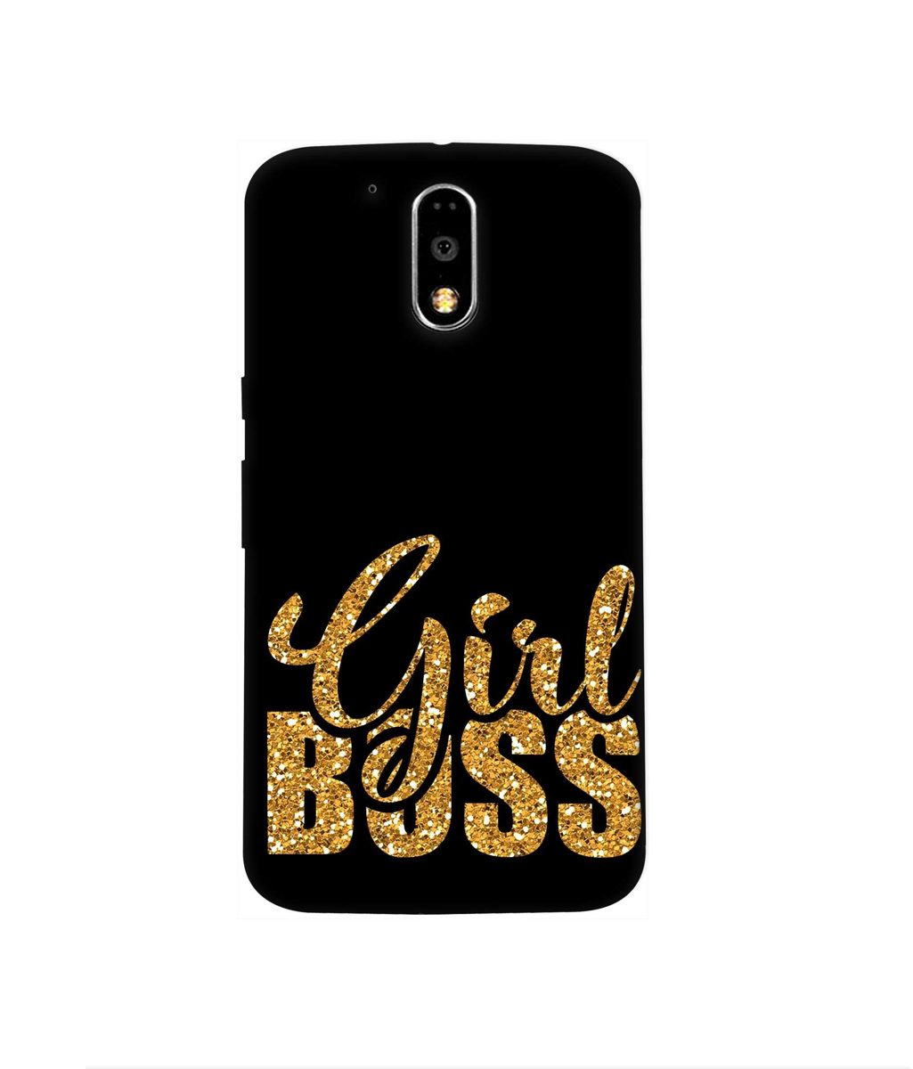 Amazon Brand - Solimo Designer Sparkle Girl Boss 3D Printed Hard Back Case Mobile Cover for Motorola Moto G4 Plus