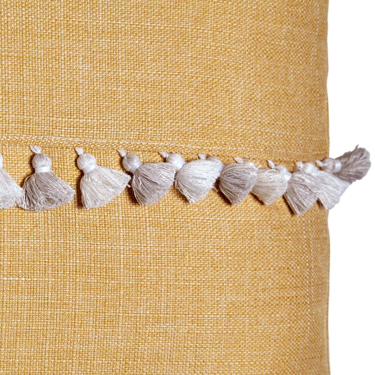 Amazon Brand – Rivet Contemporary Tassel Throw Pillow - 17 x 17 Inch, Mustard