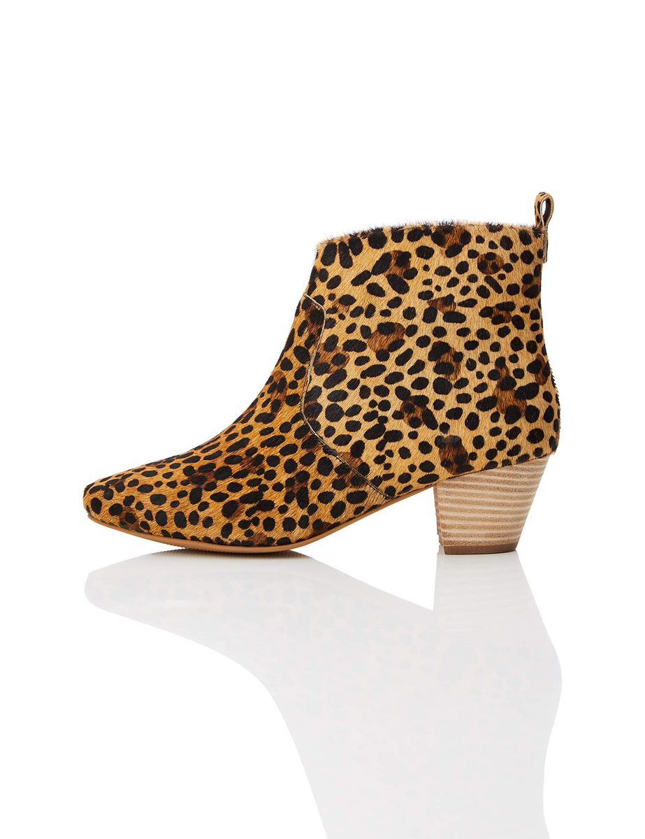 Amazon Brand - find. Women's Ankle Boots, Brown Leopard), US 10.5