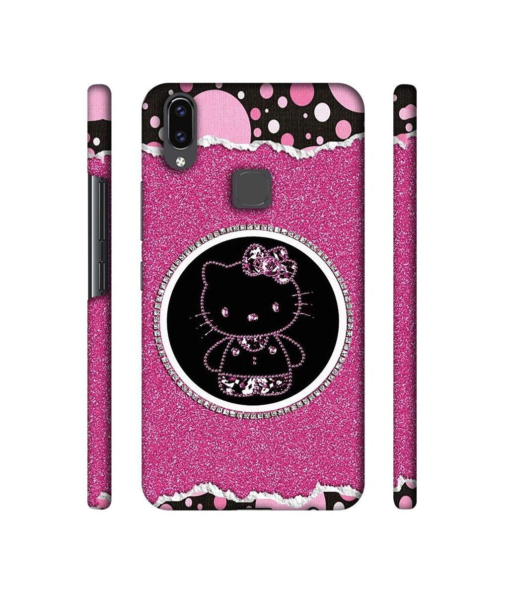 Amazon Brand - Solimo Designer Kitty with Glitter 3D Printed Hard Back Case Mobile Cover for Vivo V9 / V9 Pro