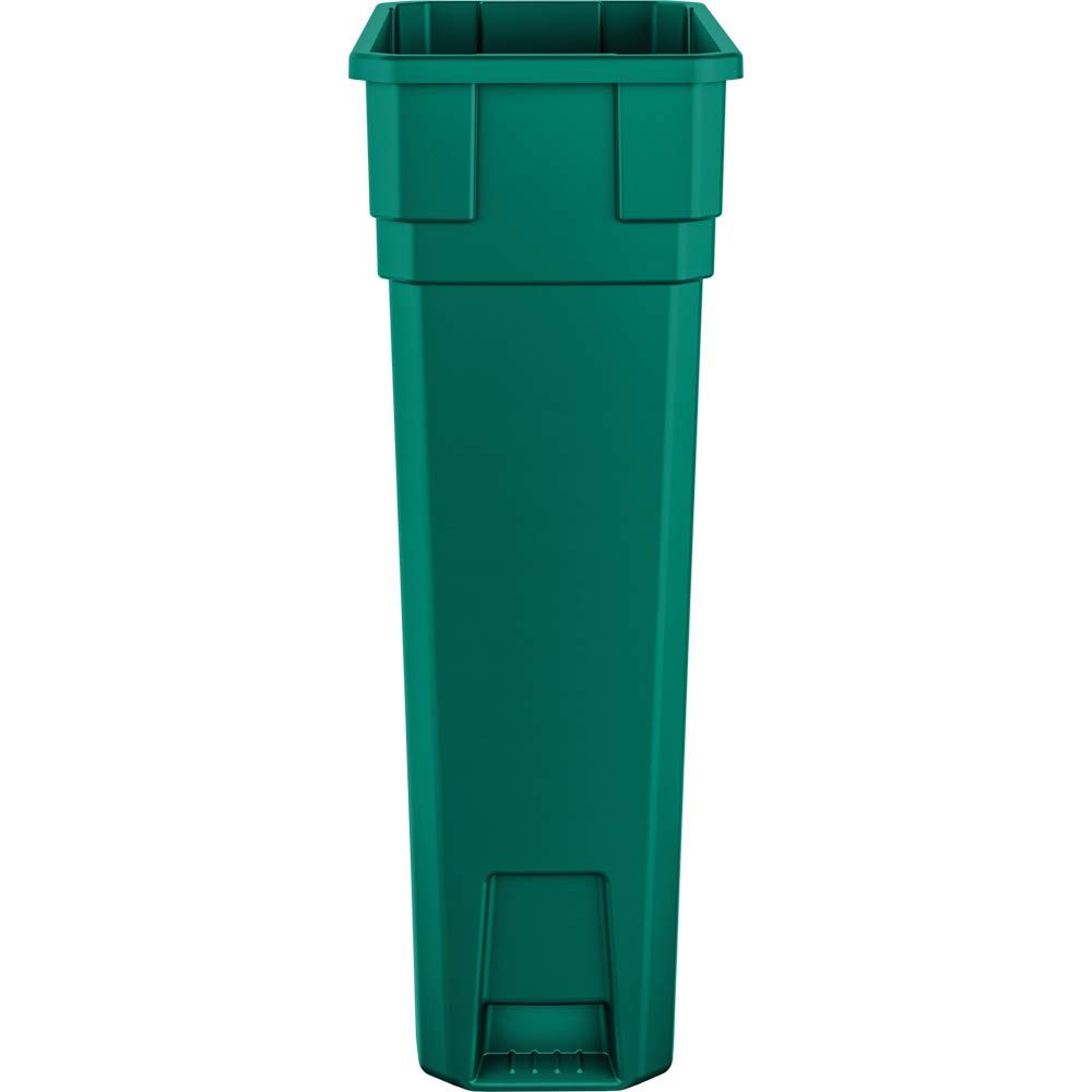 AmazonBasics 23 Gallon Commercial Slim Trash Can, No Handle, Green, 2-Pack