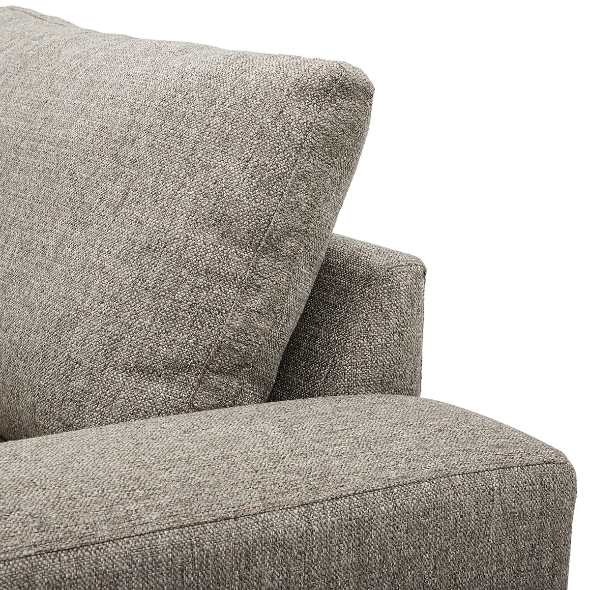 Amazon Brand – Stone & Beam Hoffman Down-Filled Performance Fabric Loveseat Sofa, 79"W, Grey Tweed