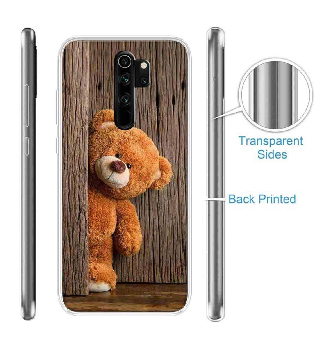 Amazon Brand - Solimo Designer Multicolor Teddy Design Printed Soft Back Case Mobile Cover for Xiaomi Redmi Note 8 Pro