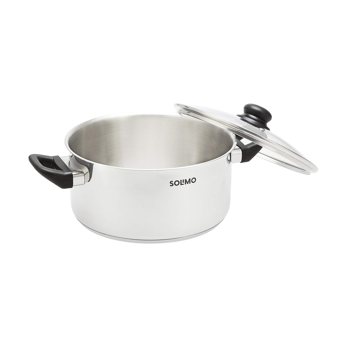 Amazon Brand - Solimo Premium Stainless Steel 24cm Dutch Oven with lid