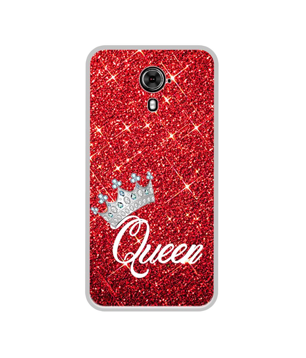 Amazon Brand - Solimo Designer Queen On Red Glitter UV Printed Soft Back Case Mobile Cover for Micromax Yu Yureka Black