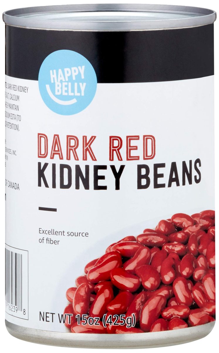 Amazon Brand - Happy Belly Dark Red Kidney Beans, 15 Ounce
