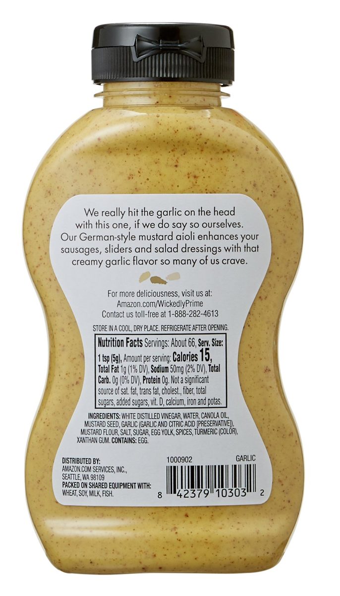 Wickedly Prime Mustard, Creamy Garlic Aioli, 11.75 Ounce