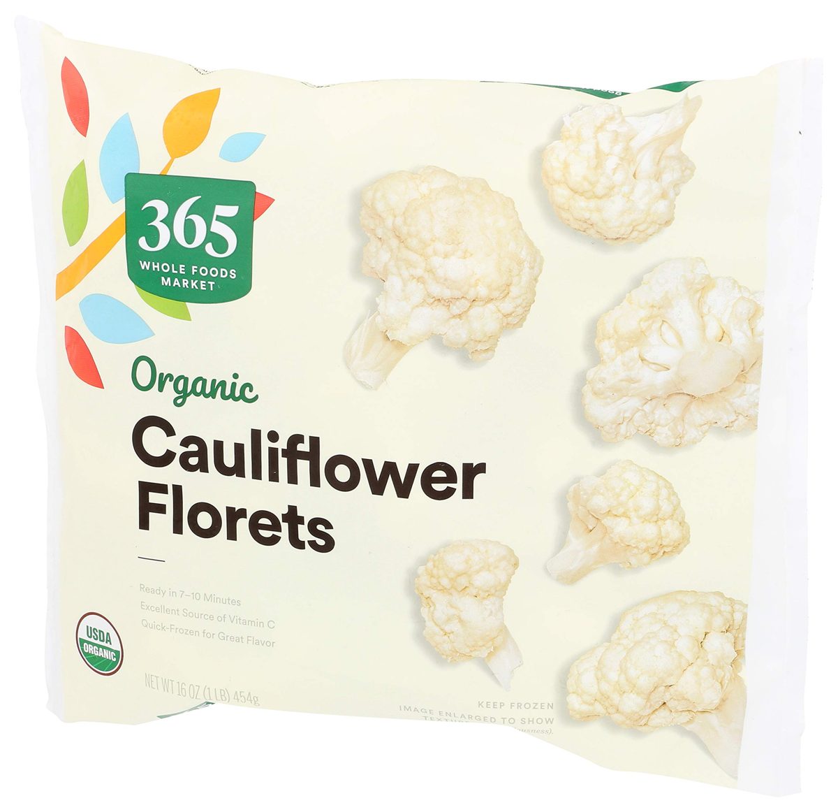 365 by Whole Foods Market, Organic Cauliflower Florets, 16 Ounce (Frozen)