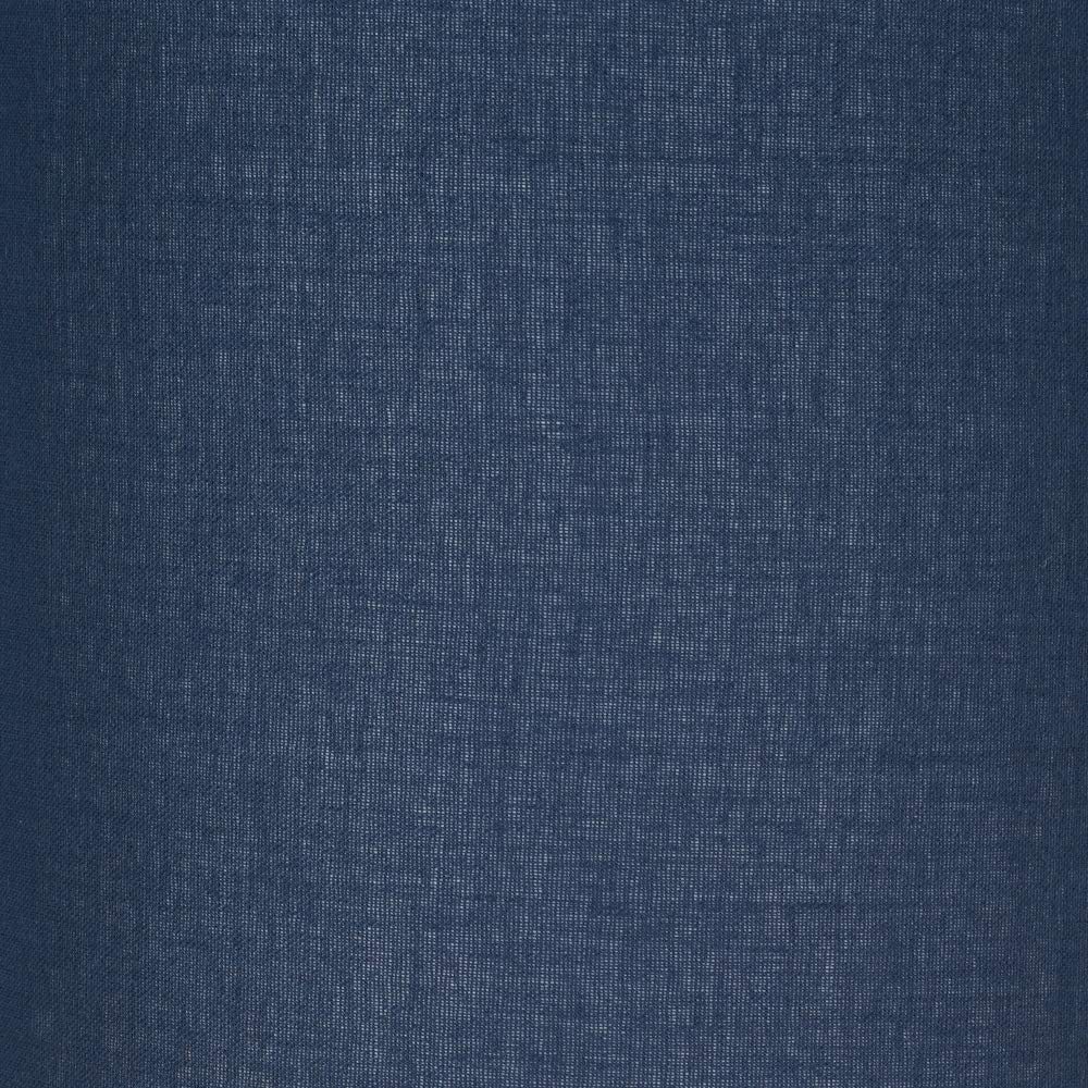 Amazon Brand – Ravenna Home Mid Century Modern White Ceramic Table Lamp With LED Light Bulb - 21 Inches, Blue Linen Shade