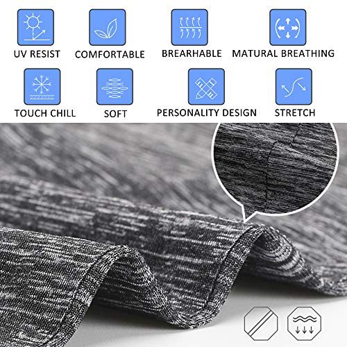 WXXM Ear Loops Face Cover Breathable Face Scarf Sun UV Protection Neck Gaiter 1 Piece Black