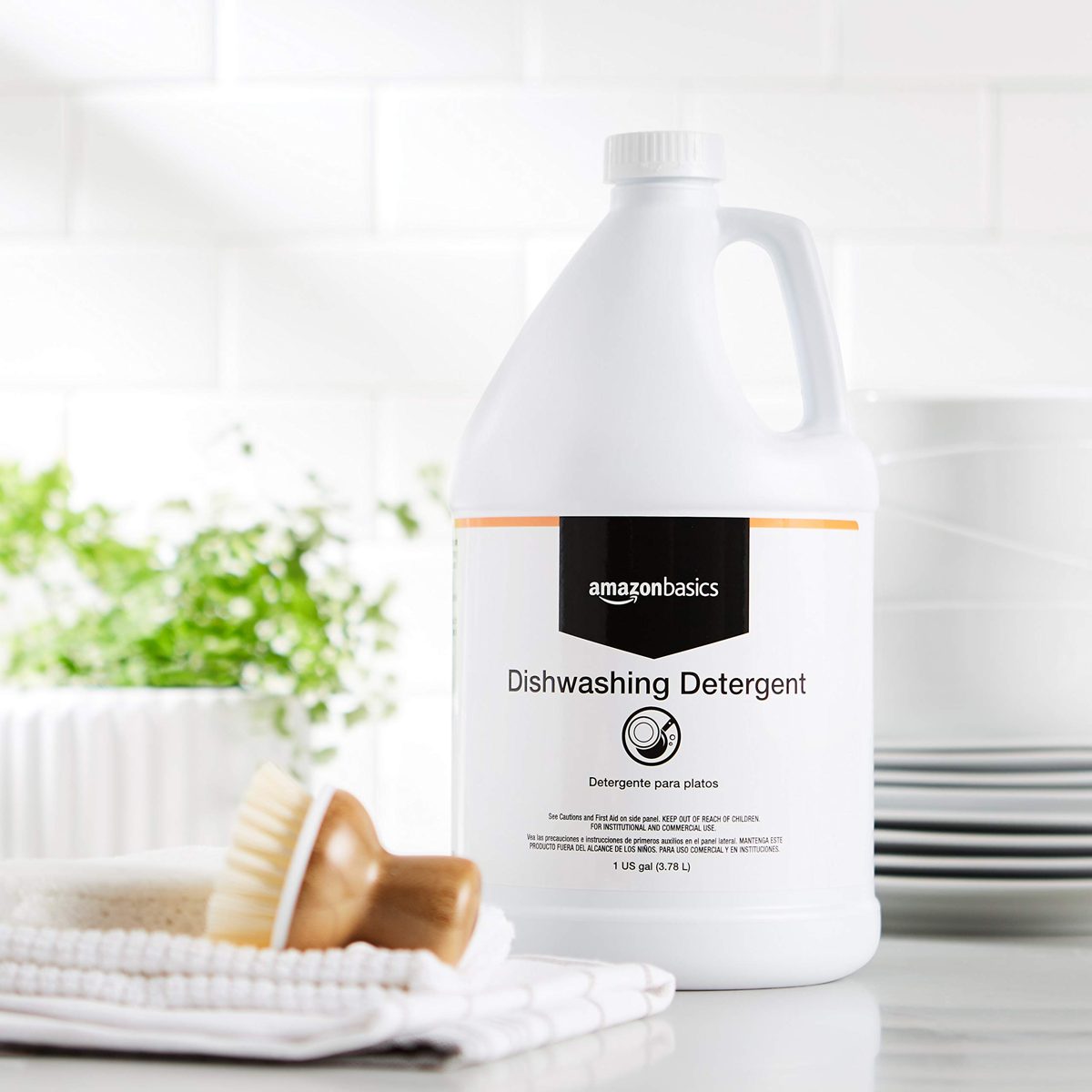 AmazonBasics Dishwashing Detergent, Concentrate, 1-Gallon, 4-Pack
