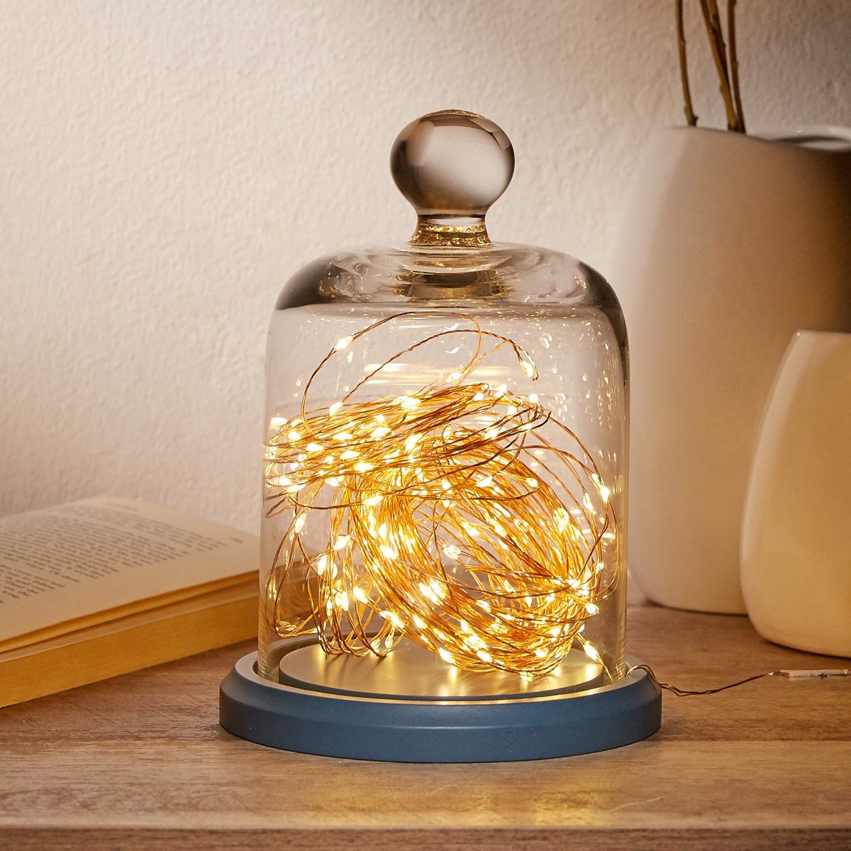 Amazon Brand - Solimo 200 LED Copper String Light for Decoration, USB Powered, Warm White