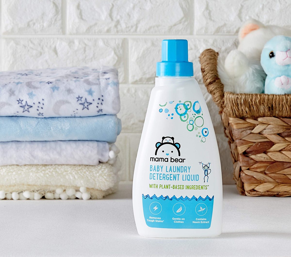 Amazon Brand - Mama Bear Plant Based Baby Laundry Detergent Liquid - 500 ml