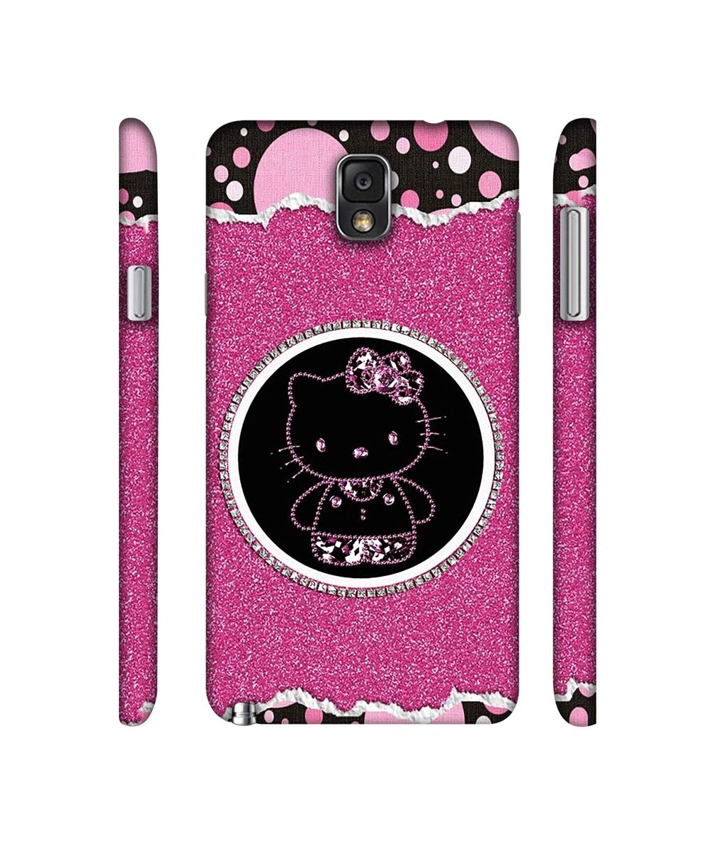 Amazon Brand - Solimo Designer Kitty with Glitter 3D Printed Hard Back Case Mobile Cover for Samsung Galaxy Note 3 N9000