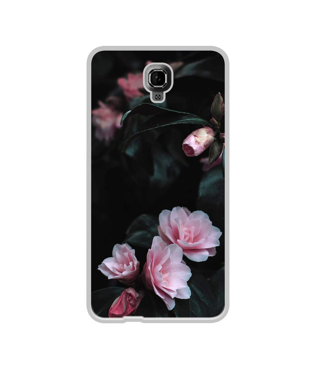 Amazon Brand - Solimo Designer Dark Flowers Photography UV Printed Soft Back Case Mobile Cover for Intex Aqua S3