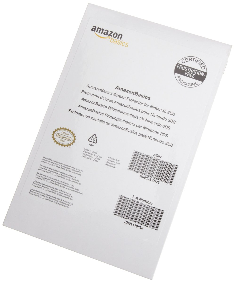 AmazonBasics Screen Protector for Nintendo 3DS Officially Licensed by Nintendo