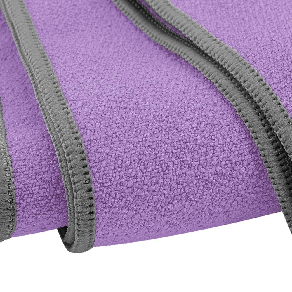 Eono Hot Yoga Towel (72 x 26.5 Inches) for Yoga, Pilates, Workout, Fitness, Sports, Gym, Camping, Travel & More, purple