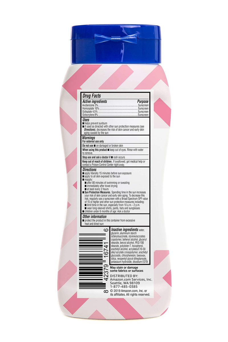Amazon Brand - Solimo Baby Sunscreen SPF 50, Reef Friendly (Octinoxate & Oxybenzone Free), 8 Fluid Ounce