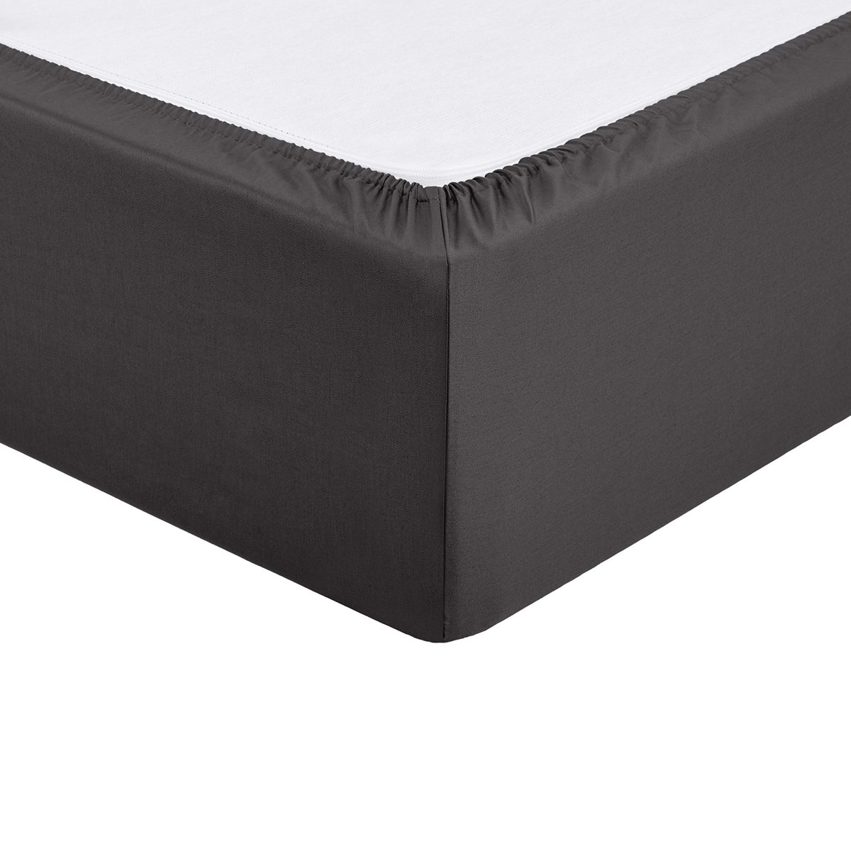 AmazonBasics Sateen Fitted Sheet, 150 x 200 cm, Black