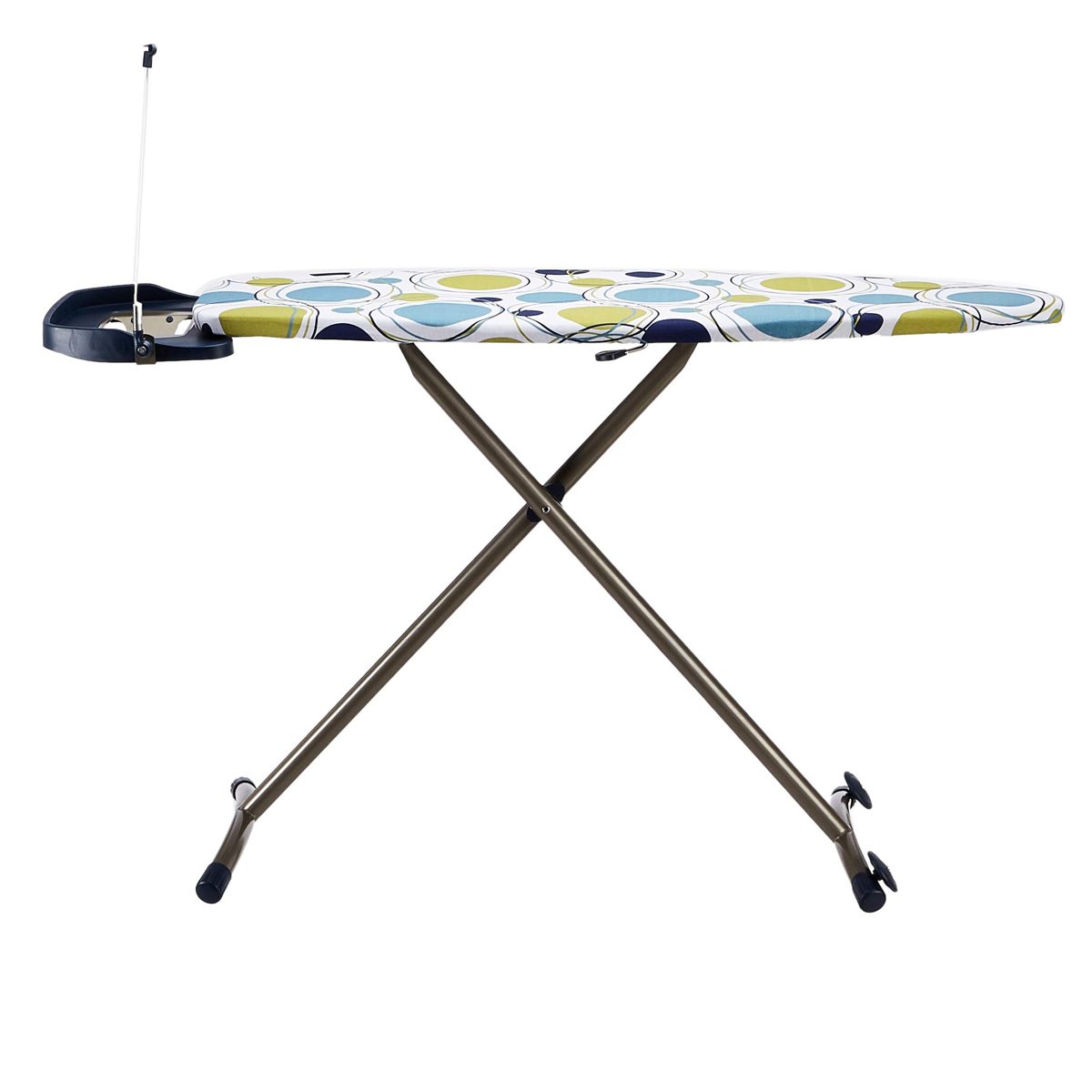AmazonBasics Ironing Board, Large, 122 x 43 cm, with Iron Rest Plate, White
