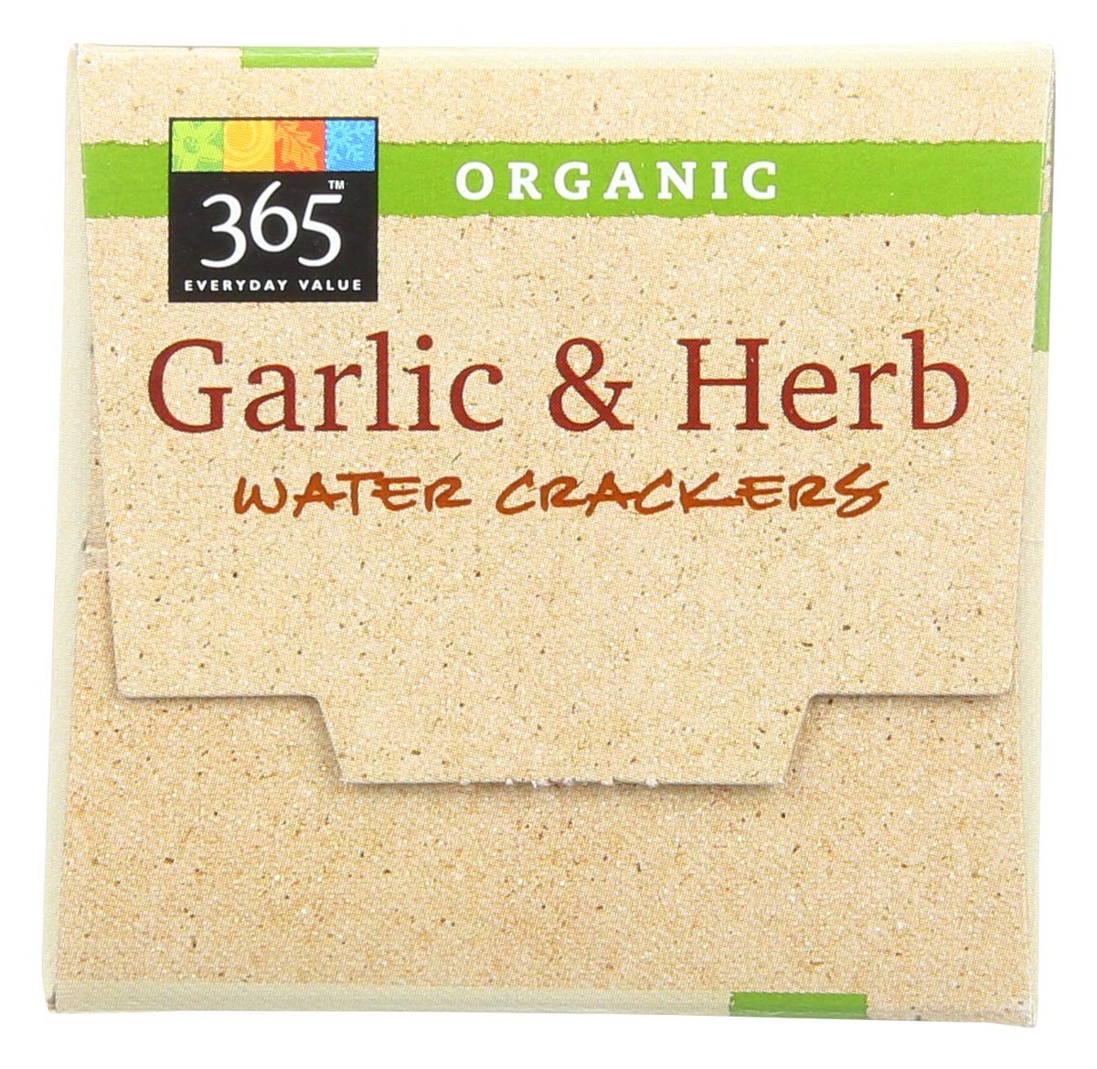 365 Water Crackers, Organic, Herb & Garlic, 4.4 oz