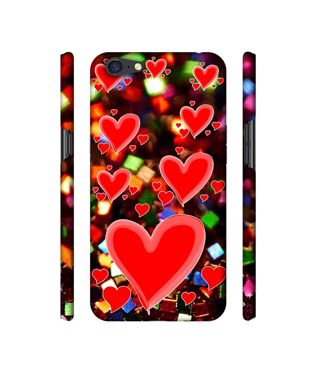 Amazon Brand - Solimo Designer Heart Texture on Glitters 3D Printed Hard Back Case Mobile Cover for Oppo A71