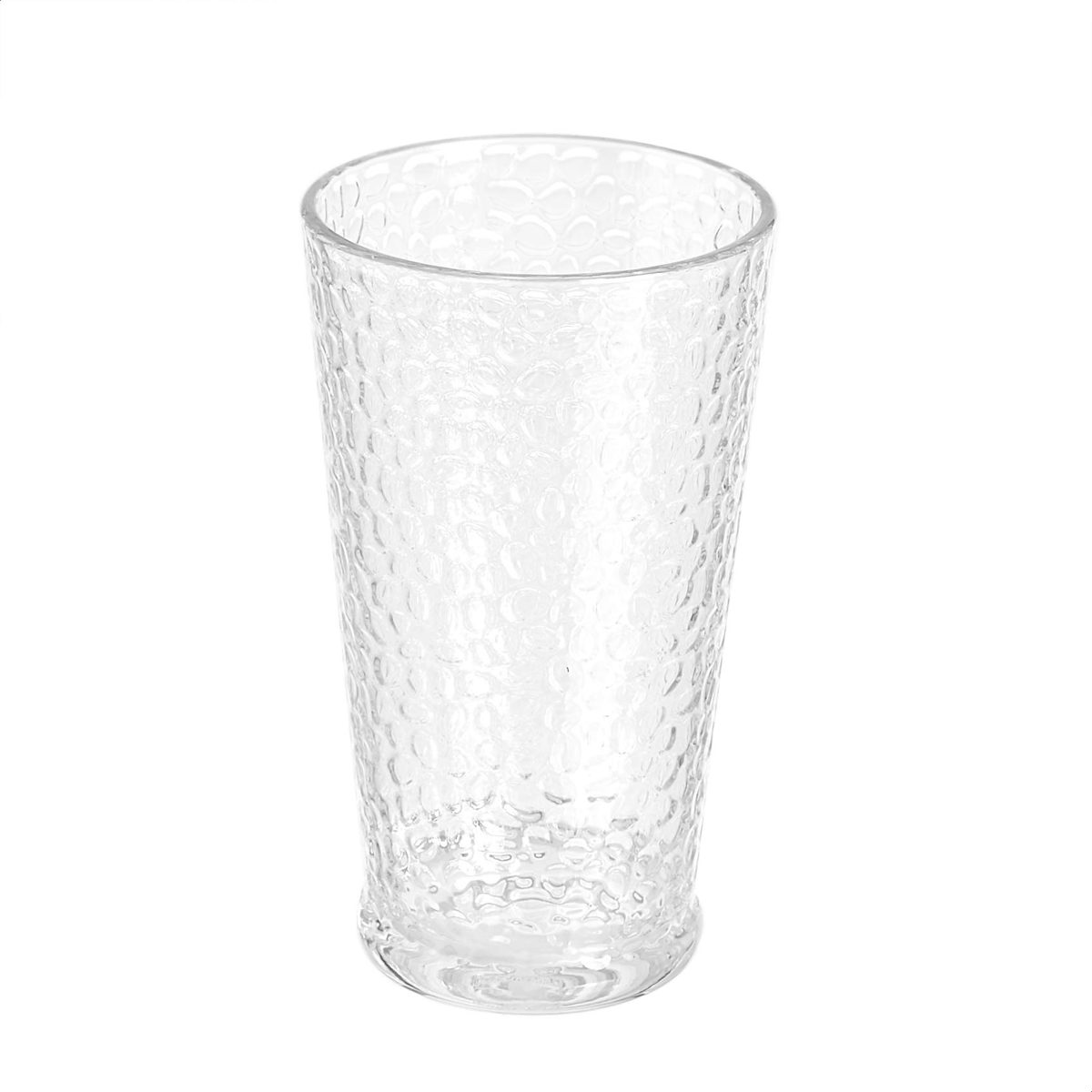 AmazonBasics 12-Piece Tritan Unbreakable Glass Drinkware Set - Hammered Highball and Double Old Fashioned