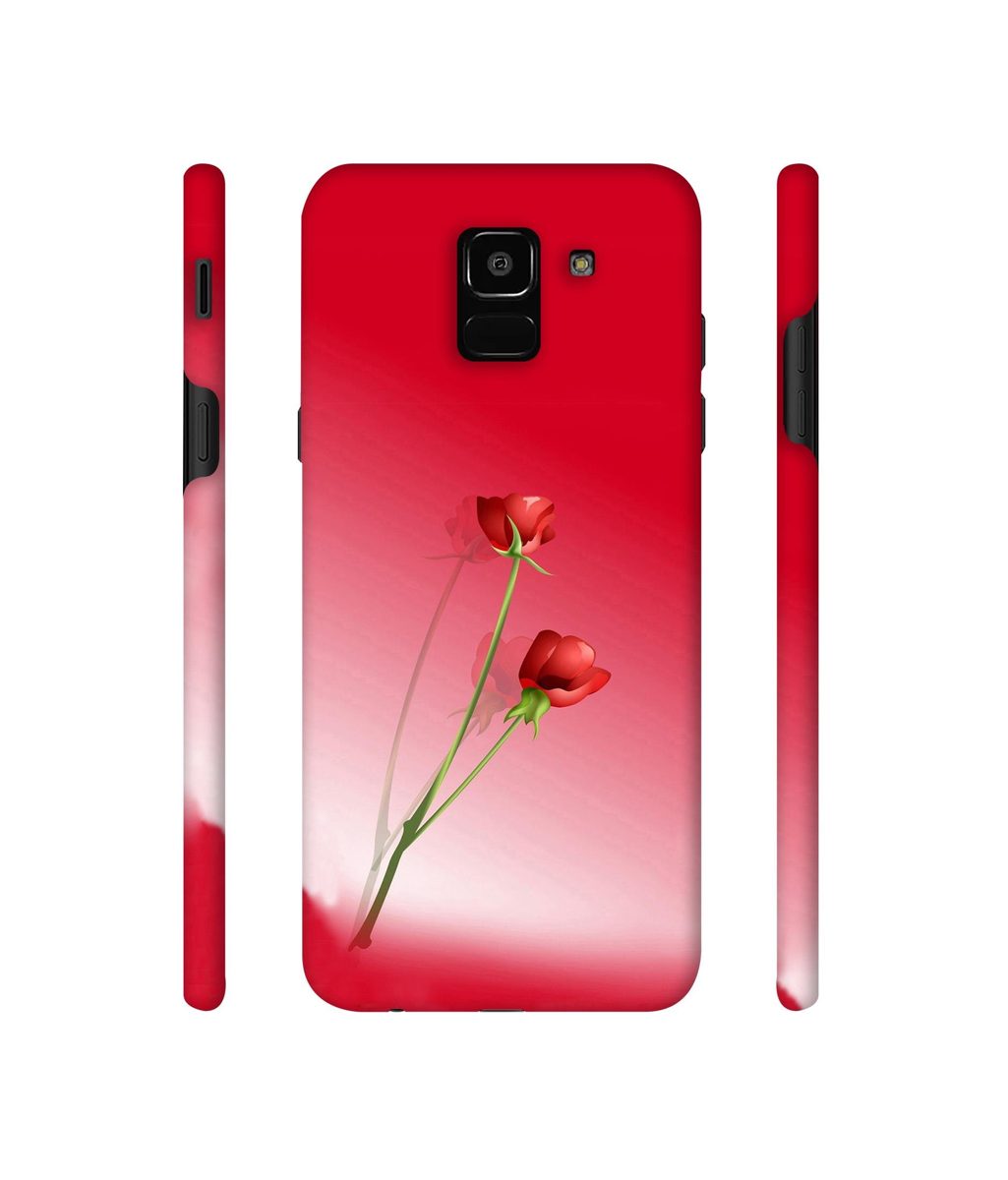 Amazon Brand - Solimo Designer Red Roses 3D Printed Hard Back Case Mobile Cover for Samsung Galaxy A6 Plus
