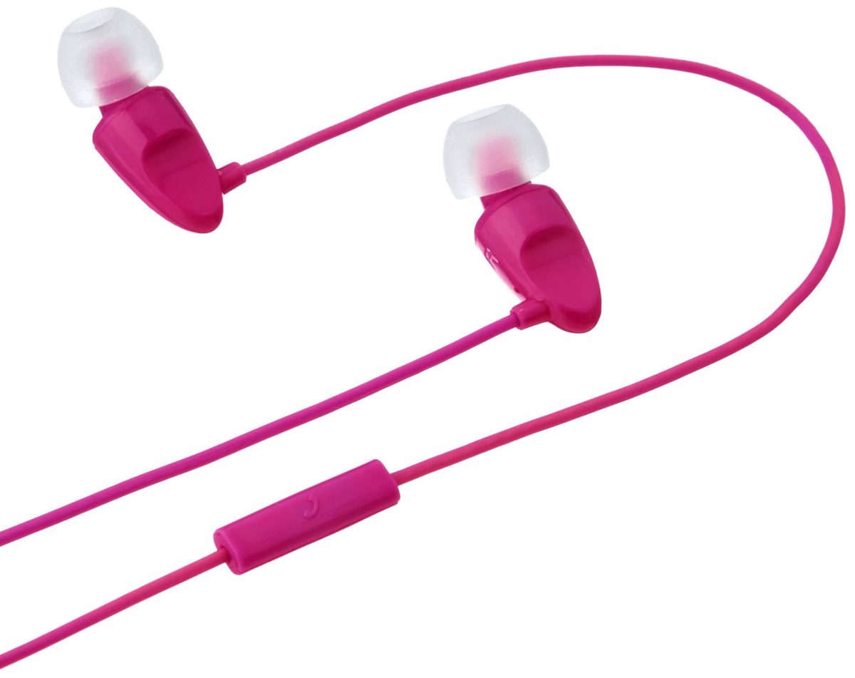 AmazonBasics In-Ear Headphones with Universal Mic - Pink